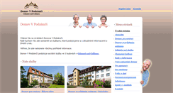 Desktop Screenshot of domov-podzamci.cz